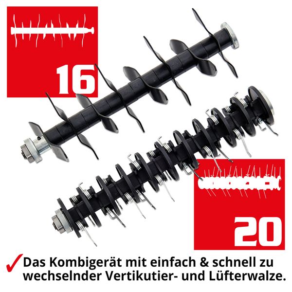 Vertikutierer Rasenlüfter Elektro 32cm 35L Moosentferner Rasen Striegel Belüfter in Greven