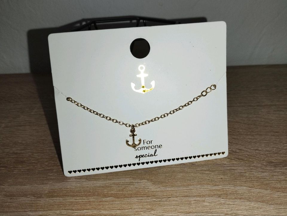 Kette mit Anker Modeschmuck Neu in Lengefeld