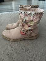 Rosa Stiefeletten mit Blumen Nordrhein-Westfalen - Herne Vorschau