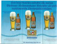 Werbeprospekt Weihenstephan Weizenbier aus den 90er Jahren Nordrhein-Westfalen - Monschau Vorschau