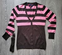 TOMMY HILFIGER Strickjacke Braun/Pink gestreift aus Wolle Gr. L Hessen - Taunusstein Vorschau