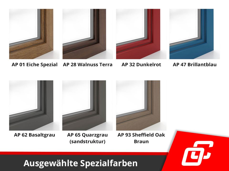 Doppelflügel PVC Fenster nach Maß Einbruchschutz PVC 1450 x 1000mm RC2 Zweifachverglasung Kunststofffenster aus Polen DREH + KIPP Schutz Doppelglas in Görlitz