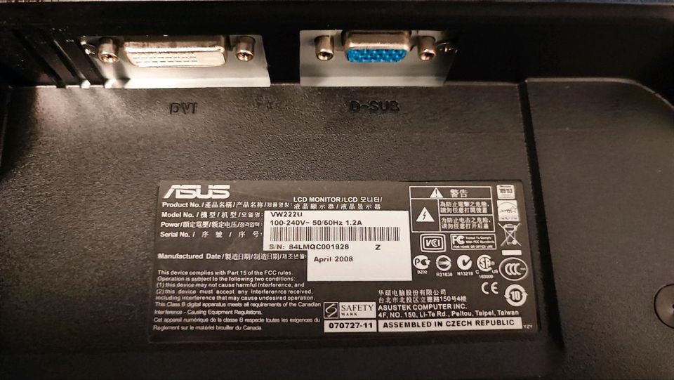ASUS LCD Monitor 22" in Köln