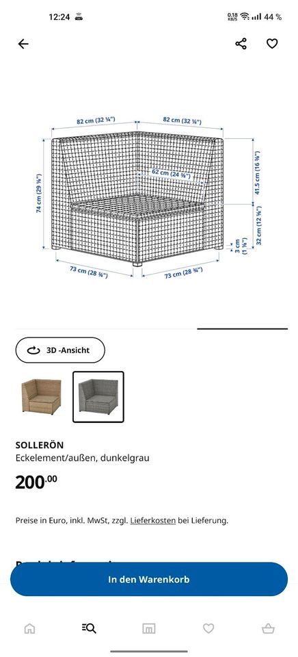 FRÖSÖN/DUVHOLMEN Sitzpolster/außen - dunkelgrau 62x62 cm