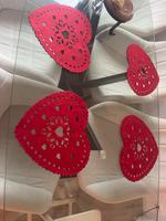 Herz  Filz platzset Set rot grau deko Tisch Valentinstag Walle - Utbremen Vorschau