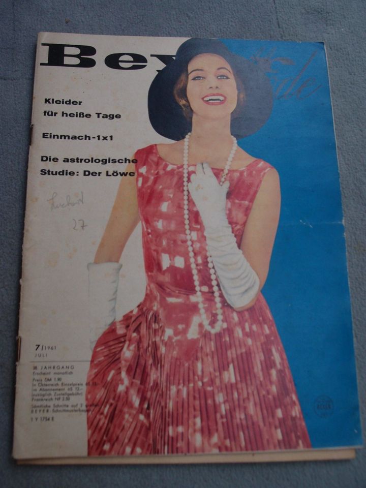 Beyer Mode Magazin Sommer 7/1961 Modetrend 50er 60er Rockabilly in Bietigheim-Bissingen