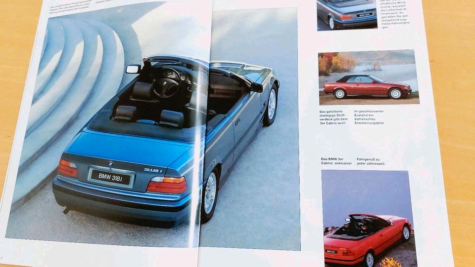 BMW E36 Cabrio 318i 320i 328i Prospekt von 1995 in Leverkusen
