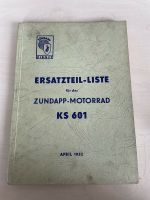 Zündapp KS 601 Ersatzteilliste 1952 Baden-Württemberg - Bad Rappenau Vorschau