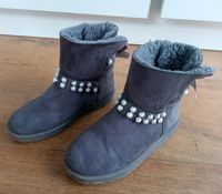 Mädchen Stiefel, grau, Perlen, gefüttert, Winter, Herbst Nordrhein-Westfalen - Rietberg Vorschau