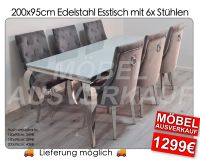 XXL Edelstahl Esstisch Tisch mit 6 Stühle Esszimmer Küche Barock Aachen - Aachen-Brand Vorschau