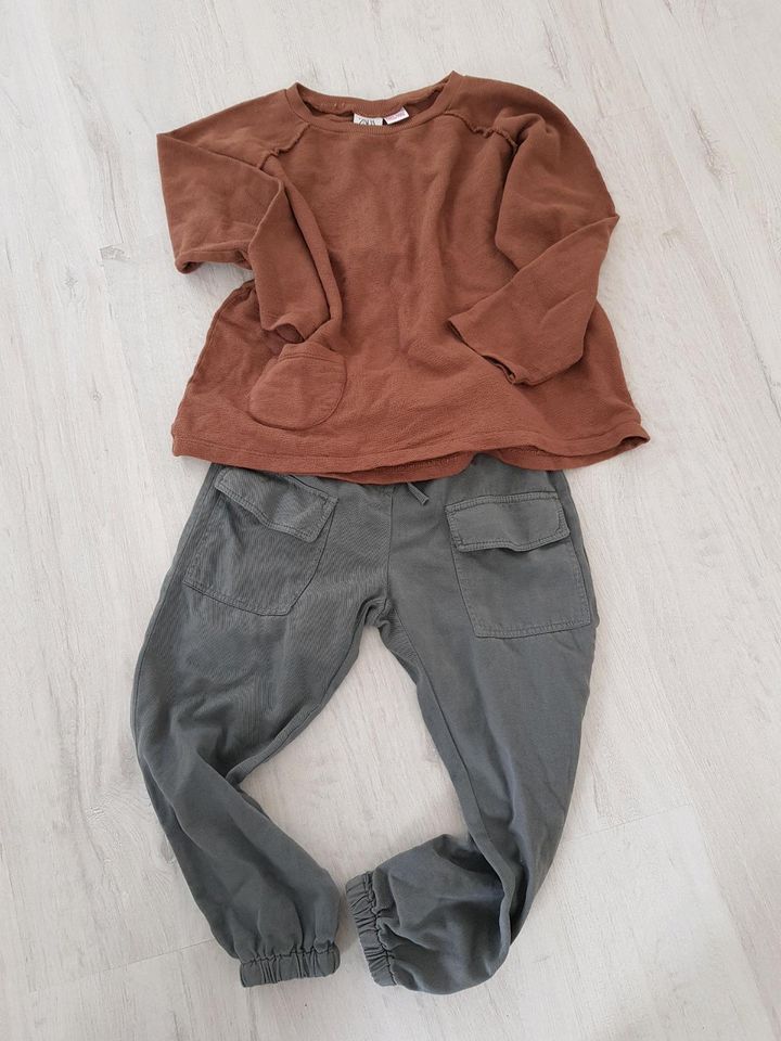 110 Zara Stoffhose Hose Shirt Langarmshirt Oversize in Burghausen