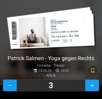 3 Tickets für Patrick Salmen am 13.4.24 in Köln Rheinland-Pfalz - Siershahn Vorschau