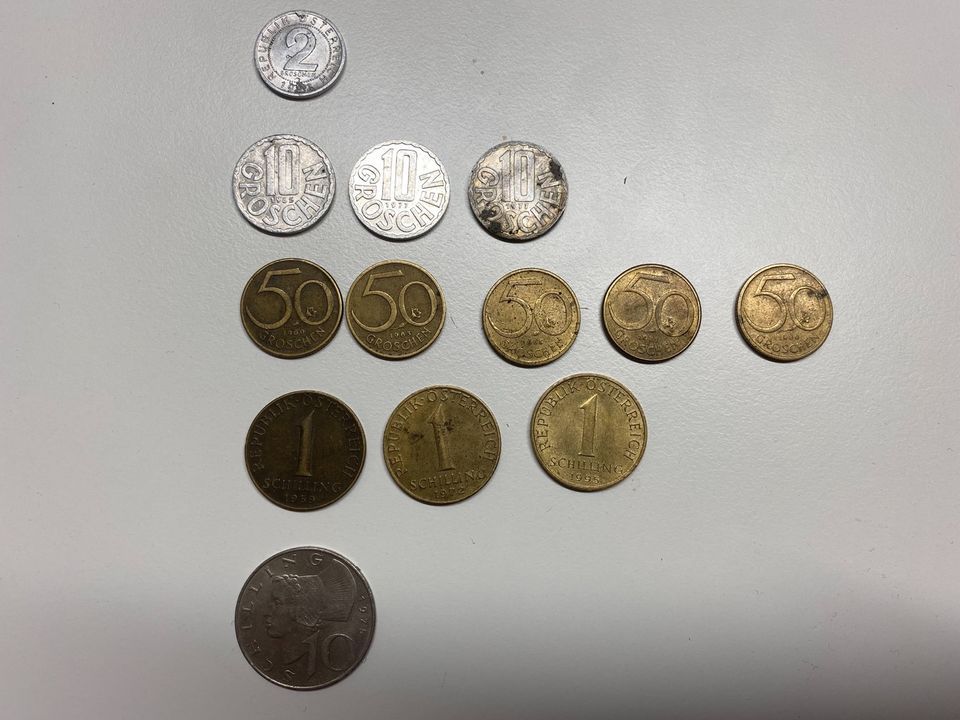 Münzen Konvolut Österreich 1952 - 1995 2 10 50 Groschen Schilling in Laubach (Hunsrück)