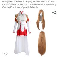 Yuuki Asuna Cosplay Kostüm Gr. S inkl. Perücke Saarland - Saarlouis Vorschau