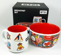 BTS - BT21 Frühstücks-Set mit Tasse und Schüssel, ohne Verpackung Bayern - Feucht Vorschau