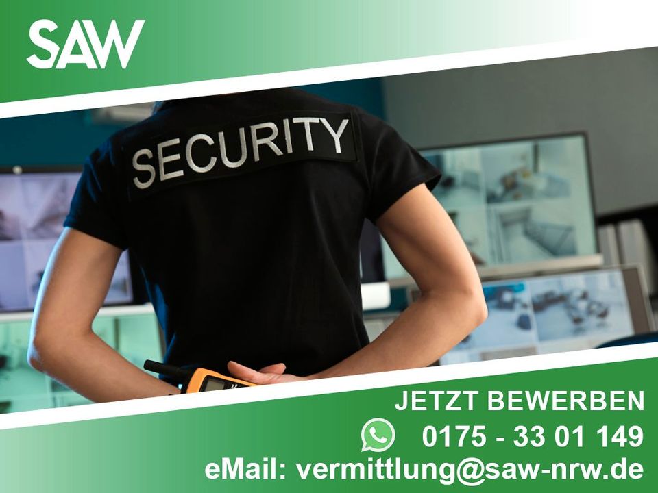 Security Mitarbeiter (m/w/d) gesucht. Gerne auch Quereinsteiger in Balve