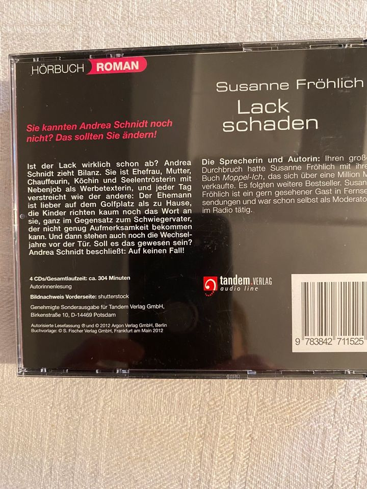 Hörbuch Lackschaden von Susanne Fröhlich (Autorin von Moppel-Ich) in Kirchhundem