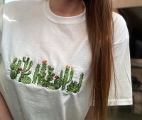T-Shirt weiß oversize Kaktus Plants Niedersachsen - Soltau Vorschau