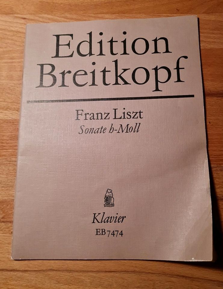 Edition Breitkopf Franz Liszt "Sonate h-Moll in Bad Iburg