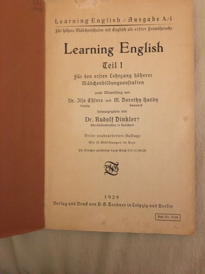 Buch antiquarisch, Learning Englisch 1929 in Leipzig