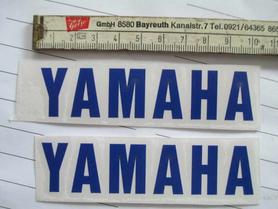 2 Aufkleber YAMAHA - ca 10 cm - Farbe blau in Bindlach