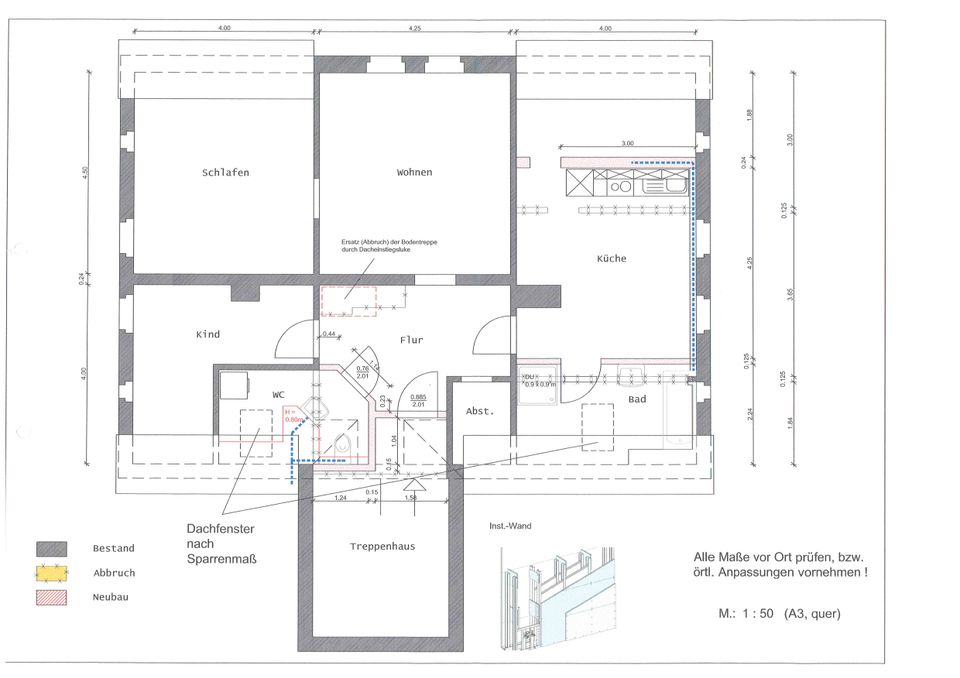 Gemütliche 3-Raum-Wohnung im DG in Nossen in Nossen