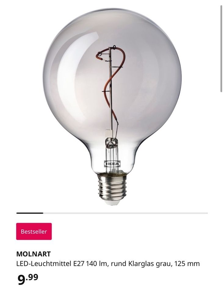 2 Ikea Lampen Molnart Skaftet Deckenlampe Leuchtmittel in Lüdenscheid