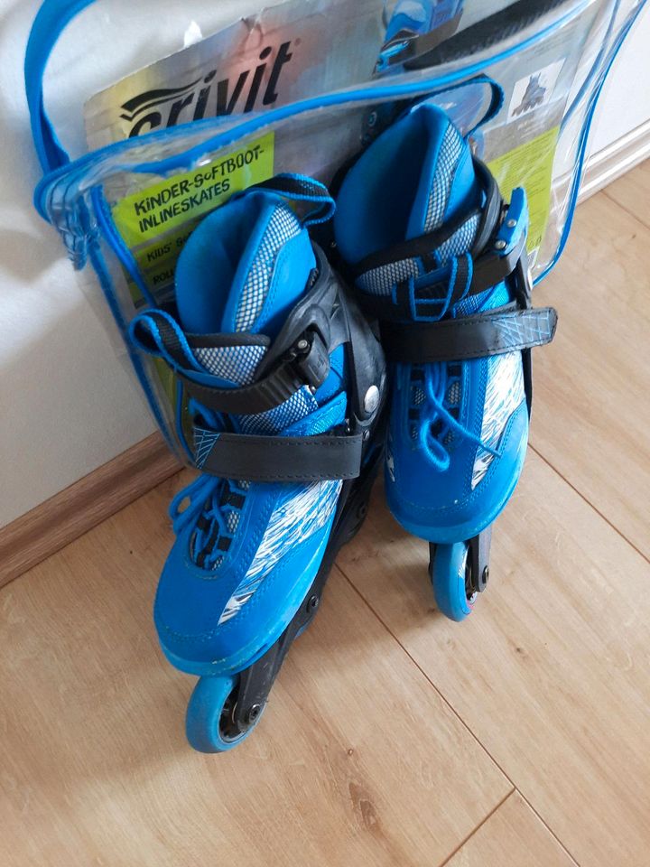 Crivit Inline Skates Gr. 33-37 in blau in Fredersdorf-Vogelsdorf