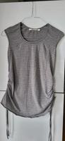 Gerafftes T-Shirt grau-braun gestreift Frankfurt am Main - Westend Vorschau