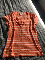 Lacoste T-Shirt orange/ gestreift Größe 36 Baden-Württemberg - Neckartailfingen Vorschau