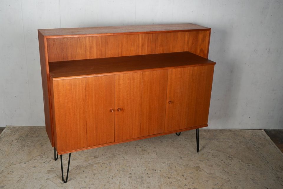 Teak Highboard Sideboard Dänisch Vintage 60er Mid Century in Hamburg