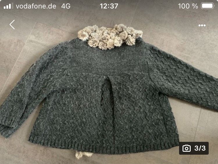 Edle Strickjacke Gr. 38 M Mohair, Fellbesatz in Hann. Münden