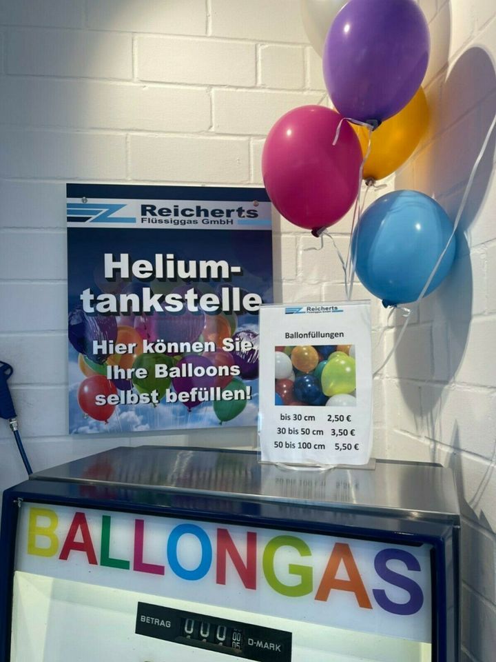 Helium/Ballongas und Luftballons für Privat in 51494 Overath in Overath