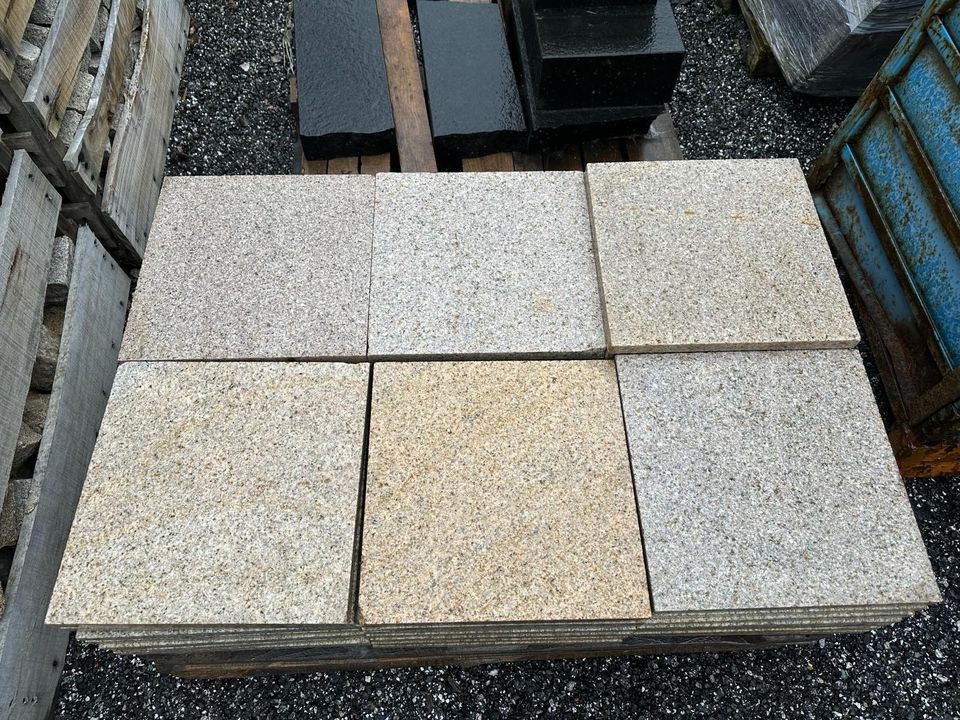 Granitplatten gelb 40x40x3 cm Terrassenplatten gestockt in Hamburg