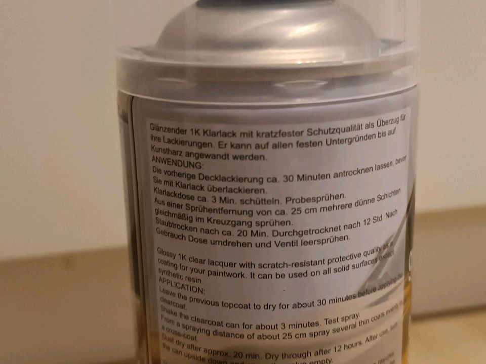 LudwigLacke Klarlack glänzend kratzfest 400ml Lackspray NEU OVP in Gießen