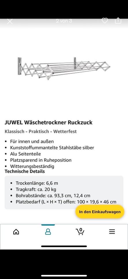 Wäschetrockner für die Wandmontage/ Wäscheständer Ruck Zuck in Kötz