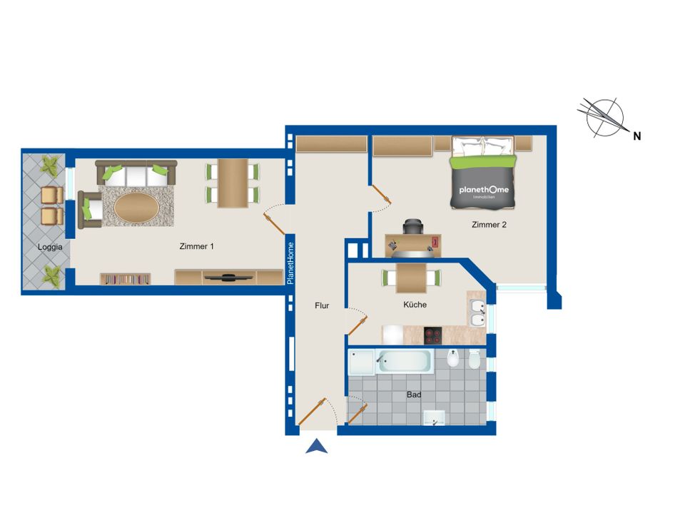 Bezugsfreie 2-Zi-Altbauwohnung m. Stuck u. Balkon, Design-Essküche im beliebten Reuterkiez Neukölln in Berlin