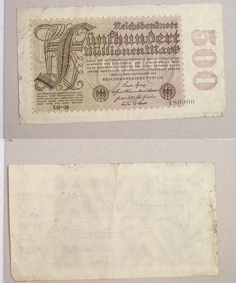 Dachboden 3 Inflation Banknoten Geldscheine 20er Jahre - TemRum5 in Berlin