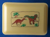 Buchsteiner Brotdose Lunchbox, gelb, Dinosaurier, 19,5x14,5x7 cm Nordrhein-Westfalen - Ostbevern Vorschau