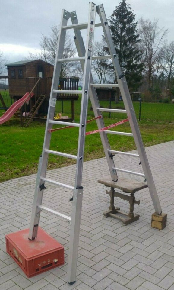 ! MIETEN ! Treppenleiter Teleskopleiter Treppenhausleiter 2x7 in