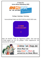 Anime Messe Babelsberg 2025 - E-Ticket (2 Tickets verfügbar) Berlin - Treptow Vorschau