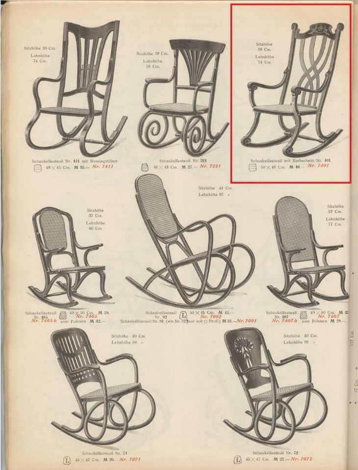 EXTREM RAR ! Orig. THONET SCHAUKELSTUHL - Bequemer geht es nicht in München