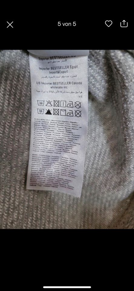 Leichter Damen Pullover/Shirt von Vero Moda, hellgrau, Gr. S in Gröbenzell