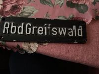 Deutsche Reichsbahn Schild Rbd Greifswald selten!!! Nordvorpommern - Landkreis - Grimmen Vorschau