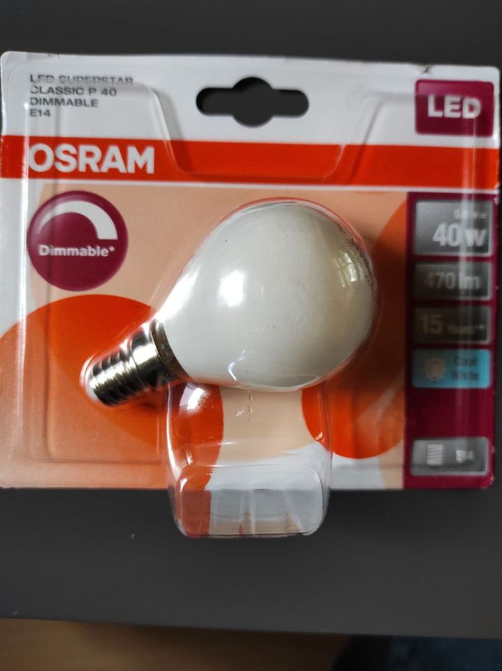 LED-Lampen Osram E14, dimmbar, Glühbirne, Glühlampe in Kirchlengern