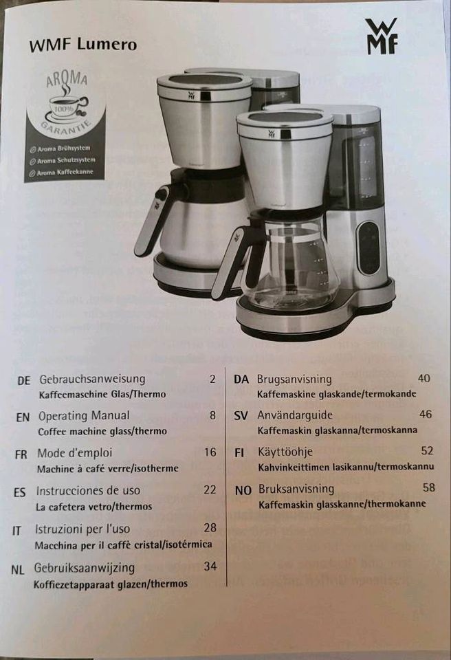 Kaffeemaschine WMF Lumero mit Garantie, ohne Versandkosten in Dresden