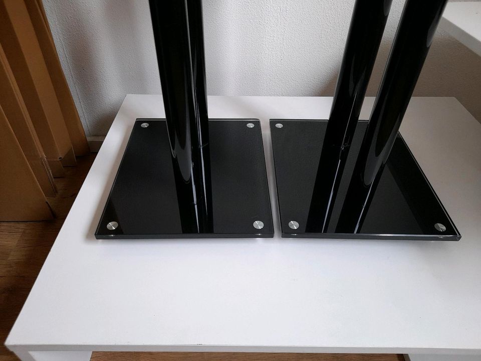 Glasboxenständer Boxen Ständer HIFI Glas schwarz in Stutensee