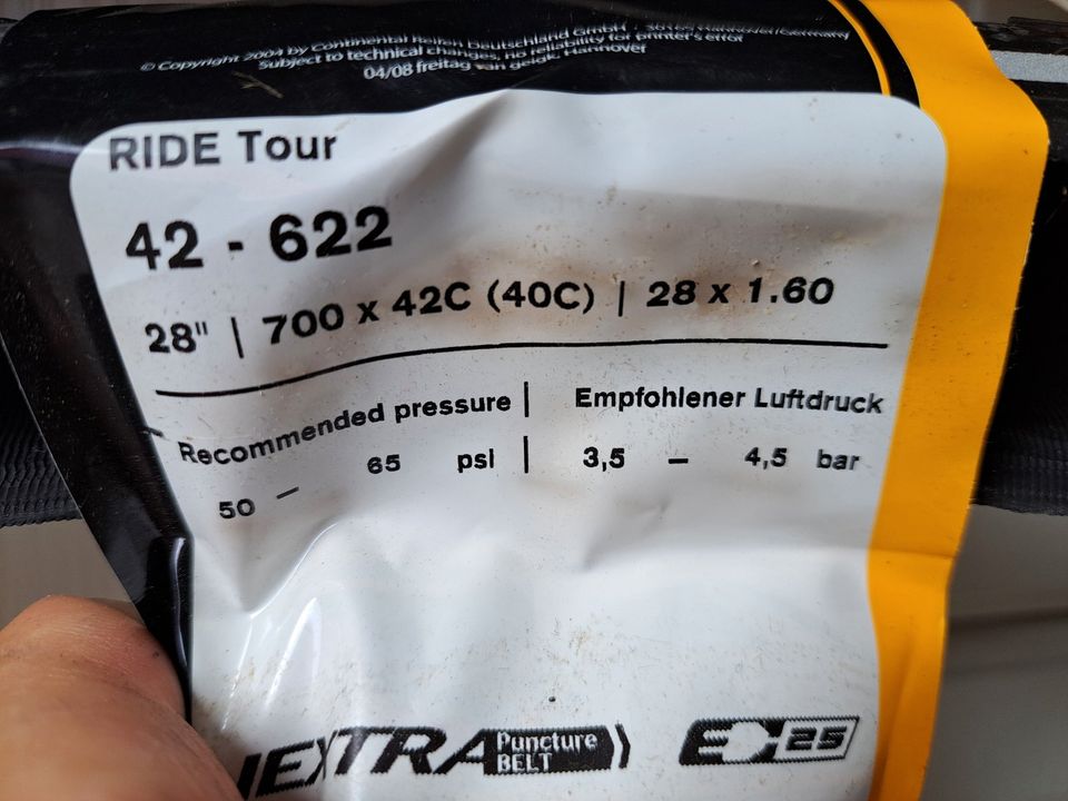 Fahrrad Reifen 28 Zoll Continental Ride Tour 28", 3 Stück, neue in Brand-Erbisdorf