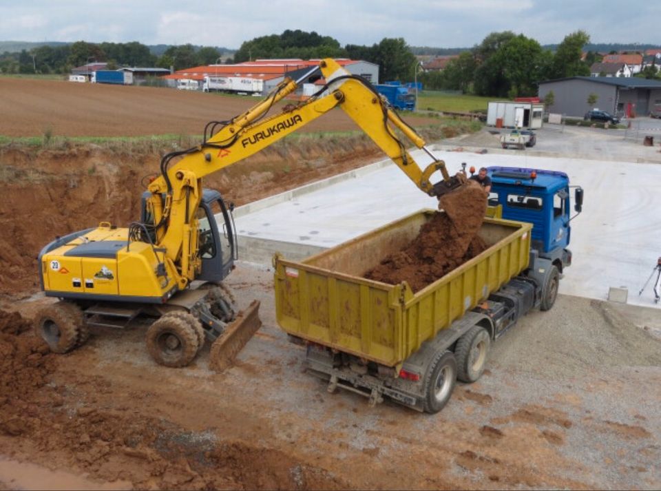 Vermiete, verleihe, Mobilbagger, Bagger, 16 to, Baggerarbeiten in Bad Bocklet