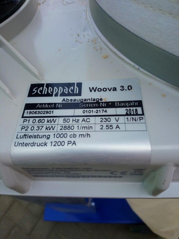 Absauganlage Scheppach Woova 3.0 in Bad Nauheim